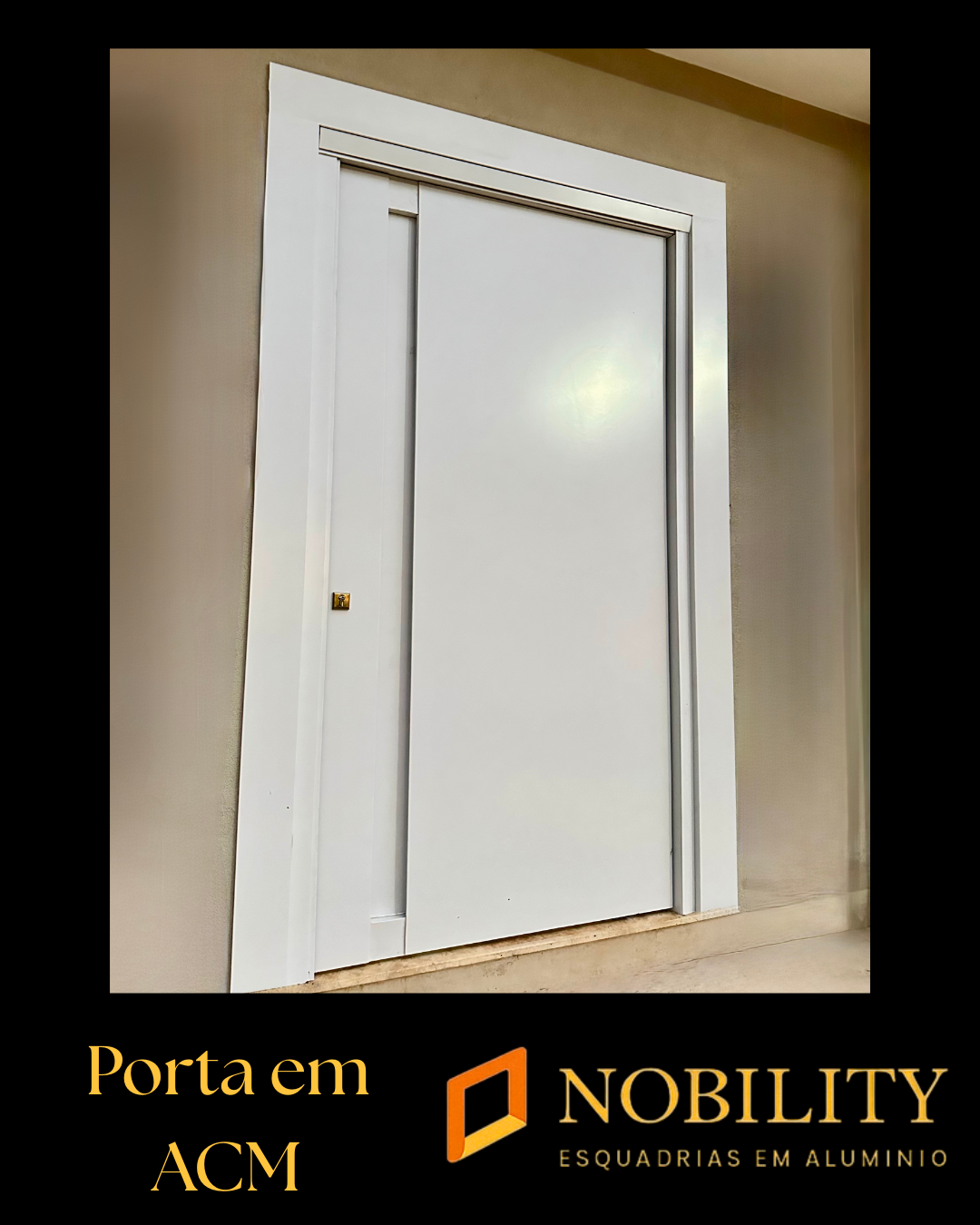 Porta em ACM — modelo branco